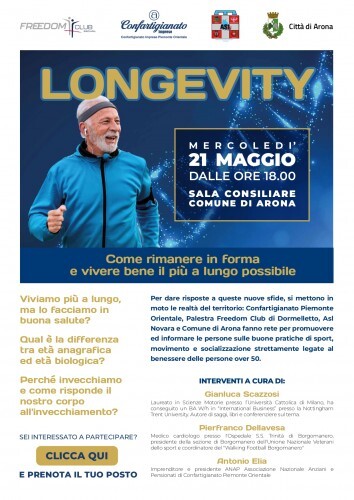 Convegno Longevity (Arona, 21 maggio)