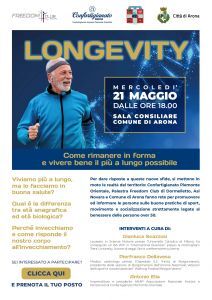 Convegno Longevity (Arona, 21 maggio)
