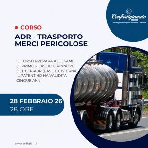 Parte il coso di formazione ADR per il patentino per il trasporto di merci pericolose