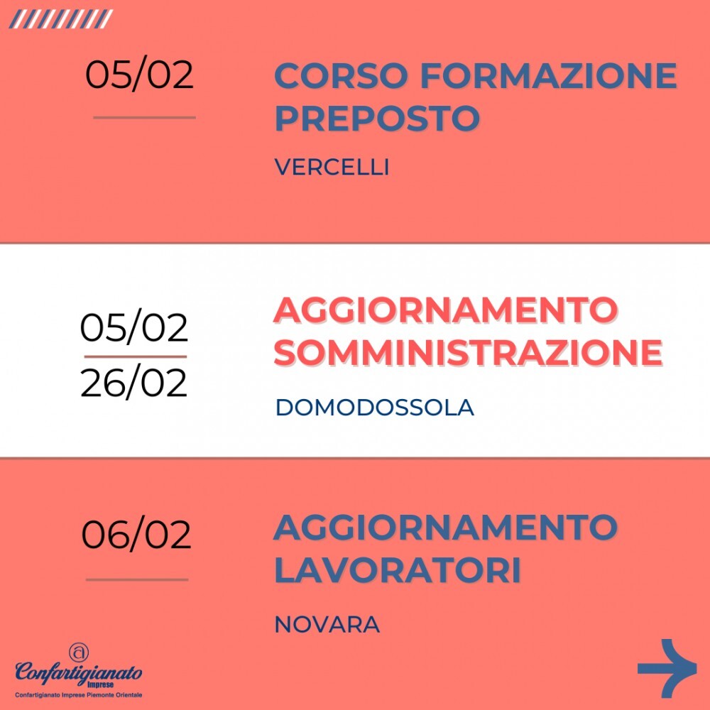 Scopri i nostri corsi del mese di febbraio