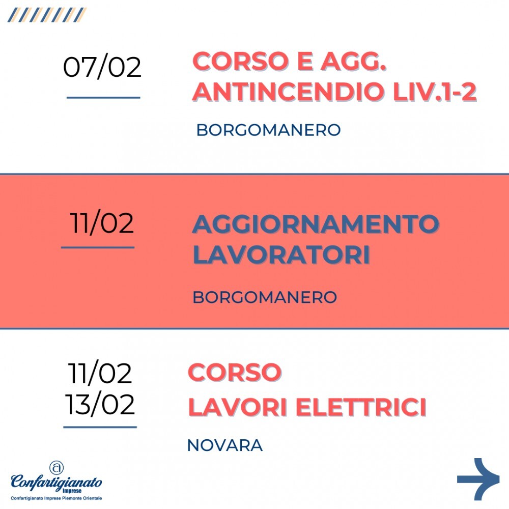 Scopri i nostri corsi del mese di febbraio