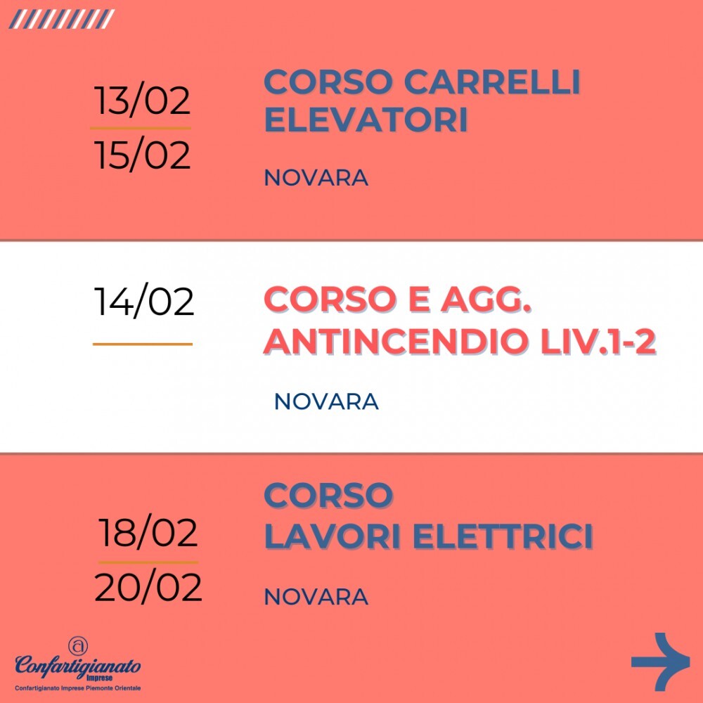 Scopri i nostri corsi del mese di febbraio