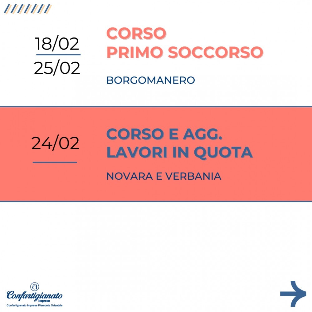 Scopri i nostri corsi del mese di febbraio