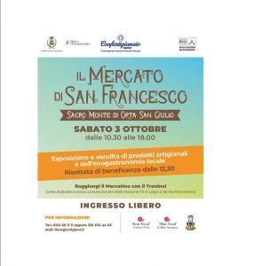 Dopo il successo delle prime due edizioni, sabato 3 ottobre torna il "Mercato di San Francesco" al Sacro Monte di Orta! Aperte le iscrizioni