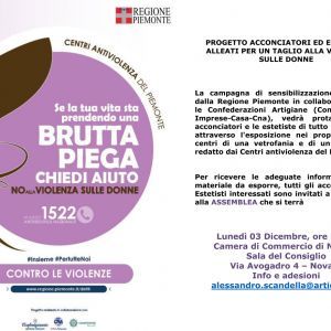 Gli acconciatori e le estetiste alleati contro la violenza sulle donne: c'è un incontro il 3 dicembre a Novara