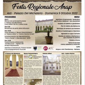 Festa regionale del socio ANAP il 9 ottobre ad Asti