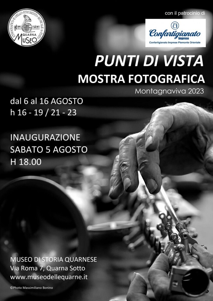 Il lavoro degli artigiani negli scatti artistici in mostra a Quarna Sotto (Vco) dal 5 al 16 agosto con "Punti di vista"