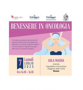 Presentazione dei corsi "Benessere in oncologia" - Convegno lunedì 7 luglio a Novara