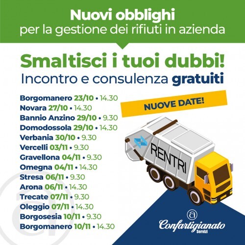 RENTRI: VERSO IL TERZO STEP. L'adesione è obbligatoria  per tutte le imprese con meno di 10 dipendenti Partecipa agli incontri con i nostri consulenti!
