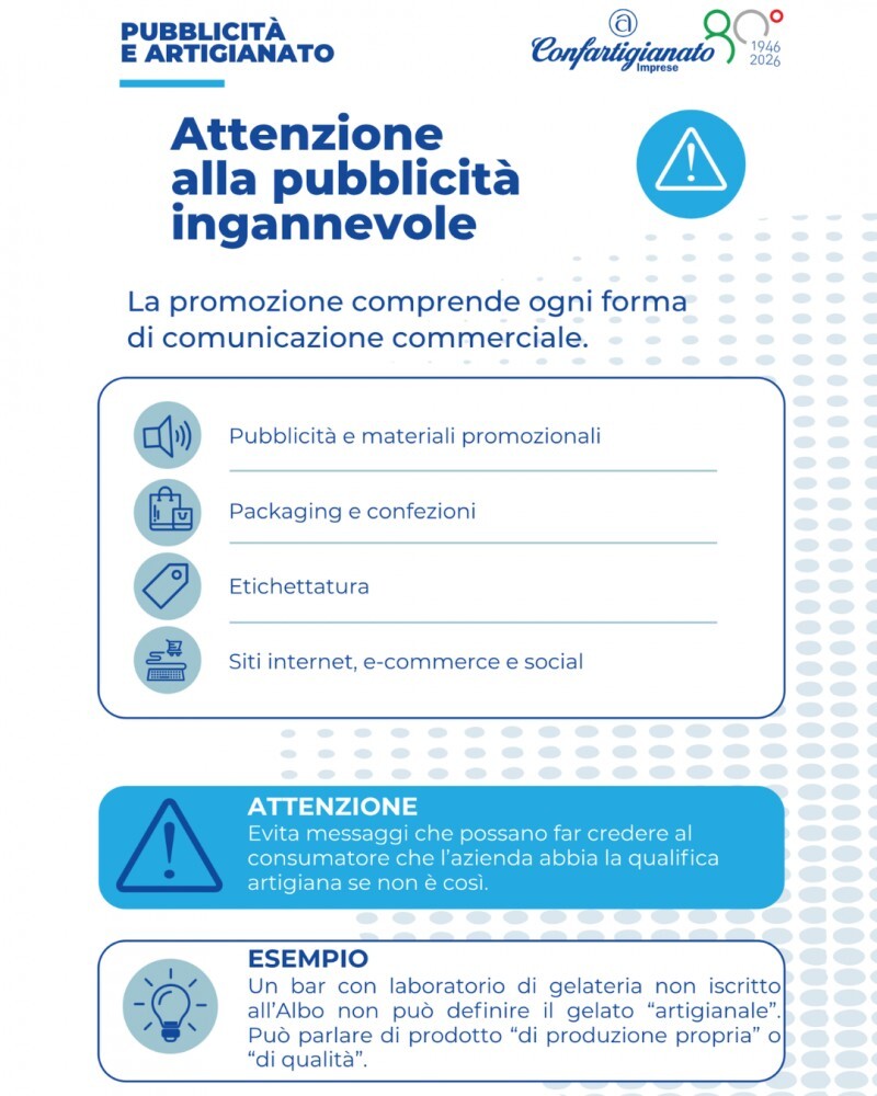 Artigianale sì, ma soltanto se sei artigiano. La nuova legge voluta fortemente da Confartigianato contro le pubblicità ingannevoli