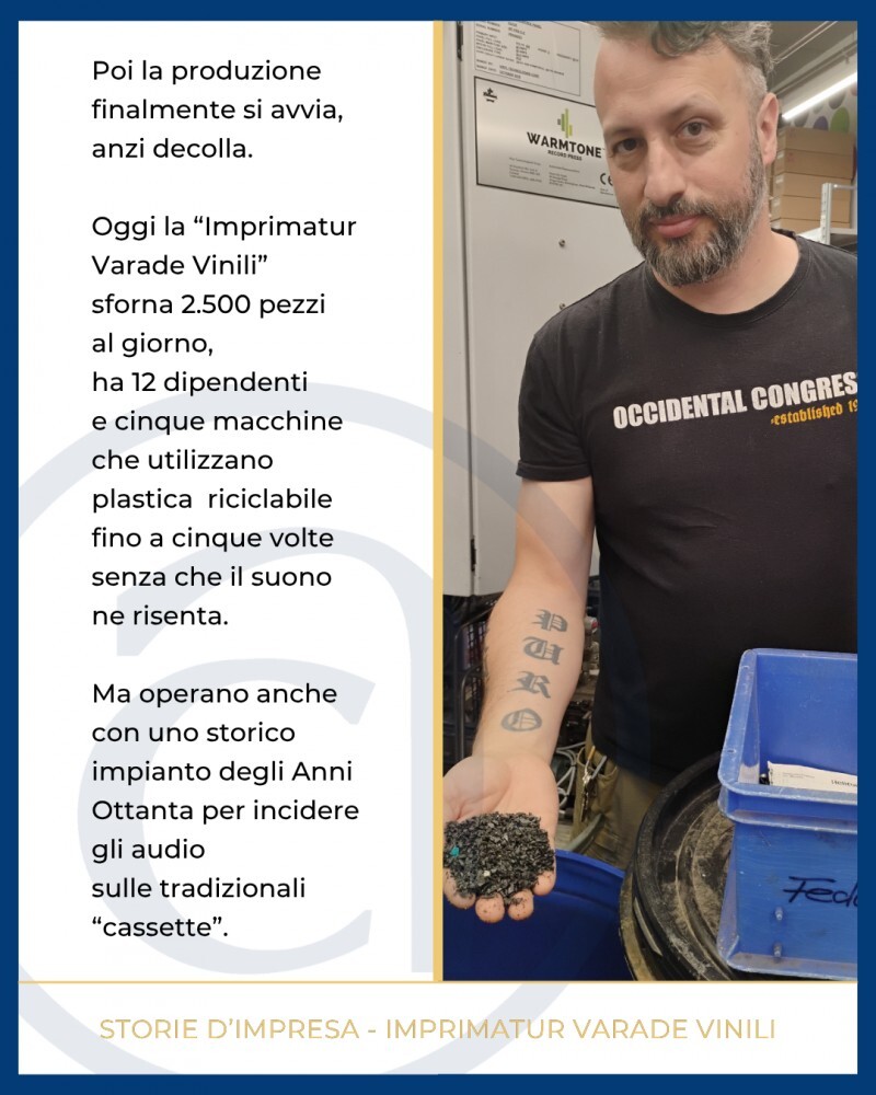 LA STORIA D'IMPRESA / Dischi, che passione! Il futuro nasce in un antico laboratorio della Valsesia con "Imprimatur Varade Vinili": "Il mercato dei dischi è in continua crescita"