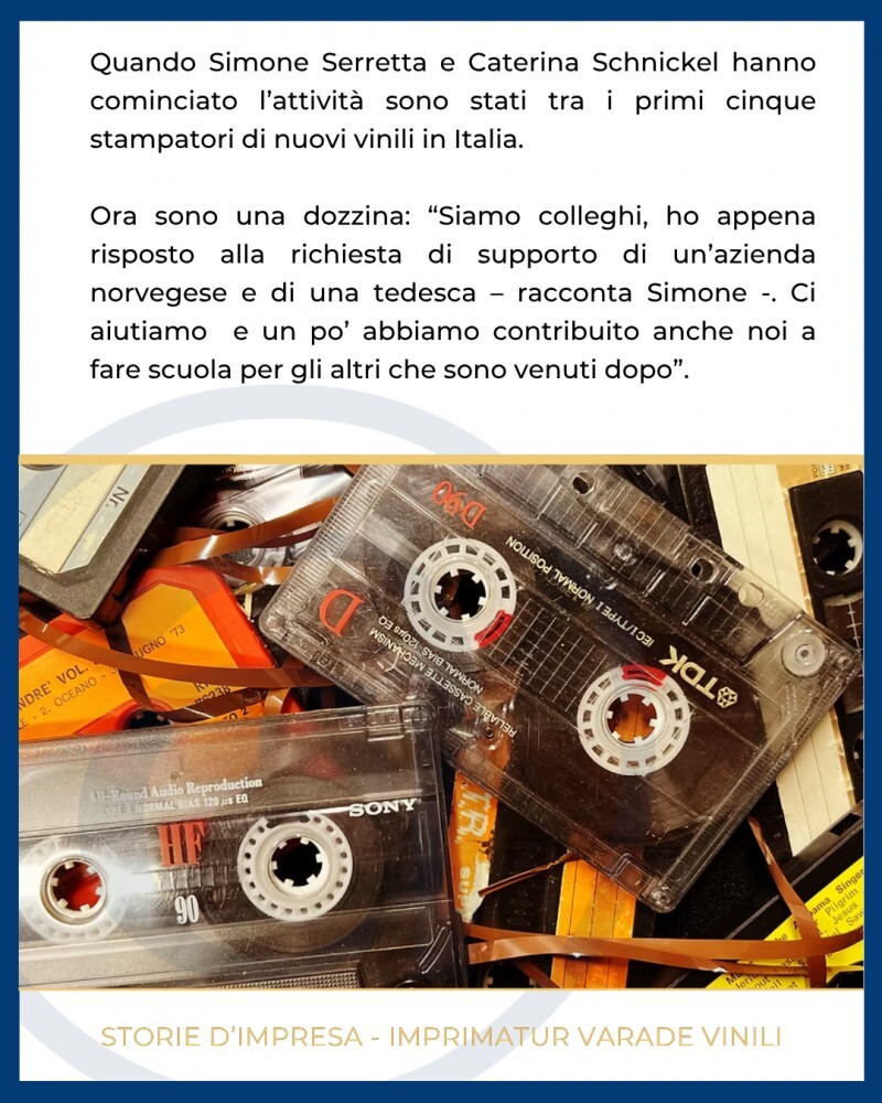 LA STORIA D'IMPRESA / Dischi, che passione! Il futuro nasce in un antico laboratorio della Valsesia con "Imprimatur Varade Vinili": "Il mercato dei dischi è in continua crescita"