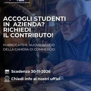 Hai accolto studenti nella tua azienda? Hai diritto a un contributo dalla Camera di commercio
