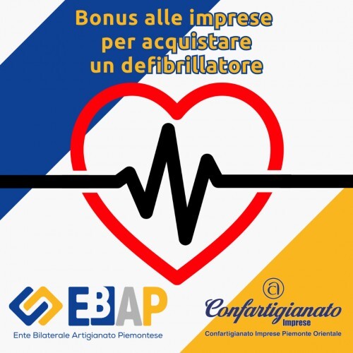 Bonus di 600 euro da Ebap per l'acquisto di un defibrillatore da installare in azienda